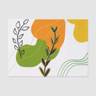 Papel De Seda Resumen Hoja Botánica