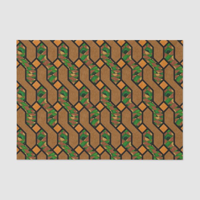 Papel De Seda Resumen Modelo de madera Shimmy (Anverso)