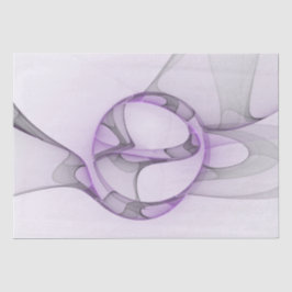 Papel De Seda Resumen moderno Art Fractal Lavender Gris