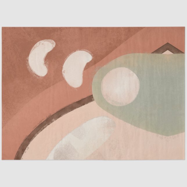 Papel De Seda Resumen moderno de mediados del siglo XX Decoupage (Anverso)