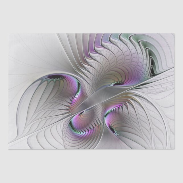 Papel De Seda Resumen moderno Shy Fantasía Figura Arte Fractal (Anverso)