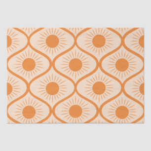 Papel De Seda Resumen Naranja Sun en Ogee Mid Century