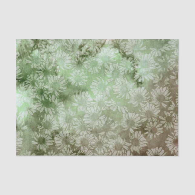 Papel De Seda Resumen Patrón floral Flores de jardinería (Anverso)
