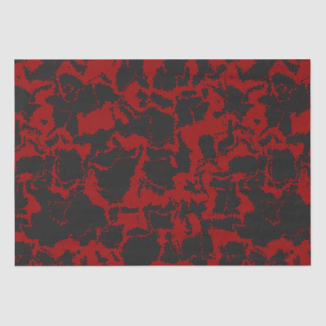 Papel De Seda Resumen rojo y carbón vegetal (Anverso)