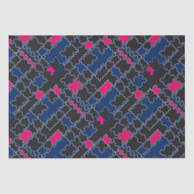 Papel De Seda Resumen rompecabezas elementos elementos de mosaic (Anverso)