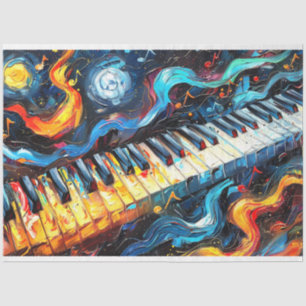 Papel De Seda Resumen Spectrum Piano Pintar Decoupage