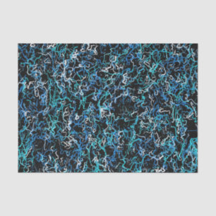 Papel De Seda Resumen turquesa, Verde azulado y negro