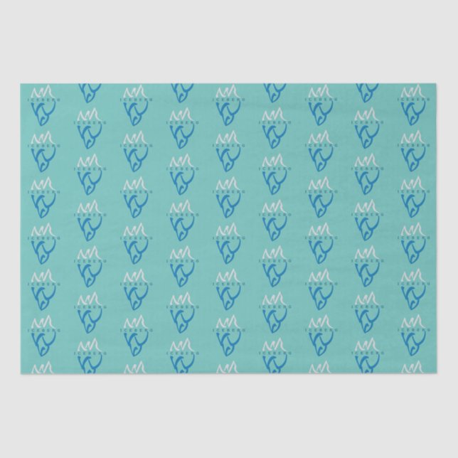 Papel De Seda Resumen Verde azulado azul personalizado Iceberg I (Anverso)