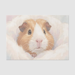 Papel De Seda Retrato Adorable de Conejillo de Indias Esponjoso