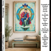 Retrato audaz al estilo Rockabilly FM1R decoupage