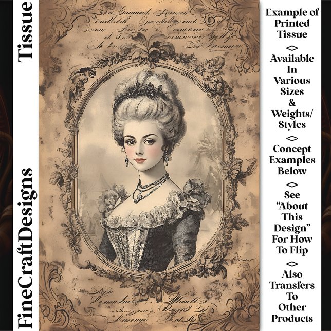 Papel De Seda Retrato barroco francés de edad Sepia CW8L Decoupa (Subido por el creador)