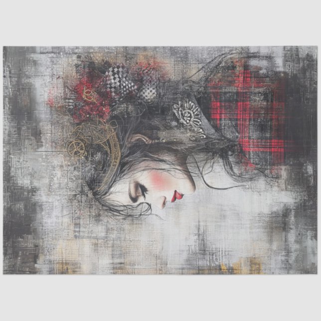 Papel De Seda Retrato caprichoso y caprichoso de San Valentín (Anverso)