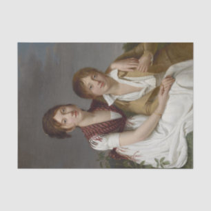 Papel De Seda Retrato de Amelie-Justine y Charles Pontois