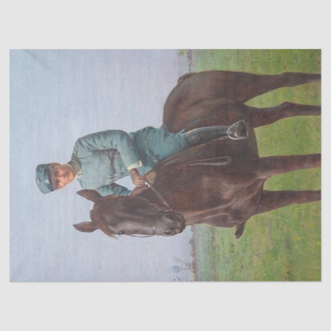 Papel De Seda Retrato de Attilio Triboletti (Soldado de caballer (Anverso)
