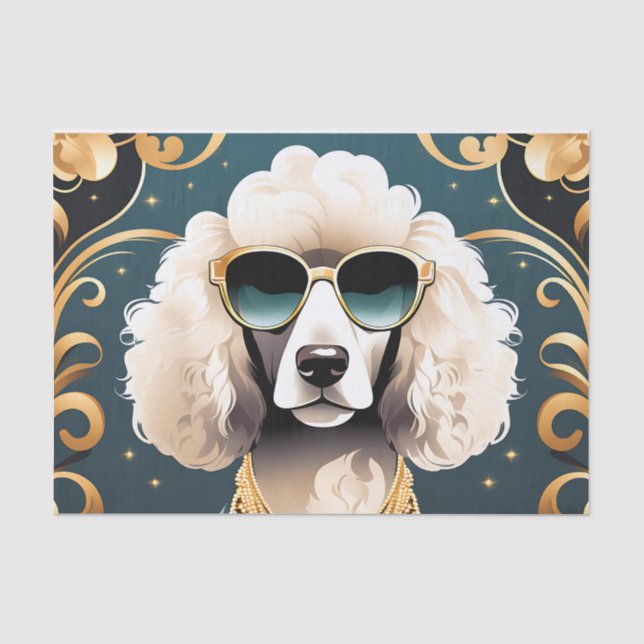 Papel De Seda Retrato de cangrejo con gafas de sol (Anverso)