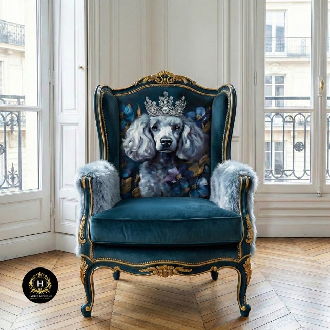 Papel De Seda Retrato de Caniche Gris Francés Decoupage (Subido por el creador)