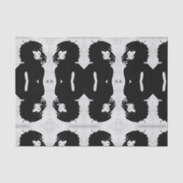 Papel De Seda Retrato de Diosa Gótica Arte Original Blanco Negro