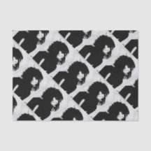 Retrato de diosa gótico Arte original Blanco negro