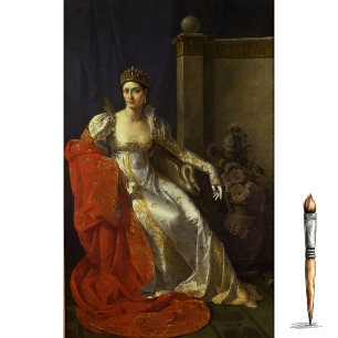Papel De Seda Retrato de Elisa Bonaparte por Marie Benoist