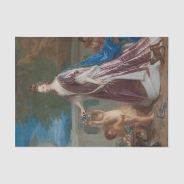 Papel De Seda Retrato de Elizabeth-Charlotte de Baviere  (Anverso)