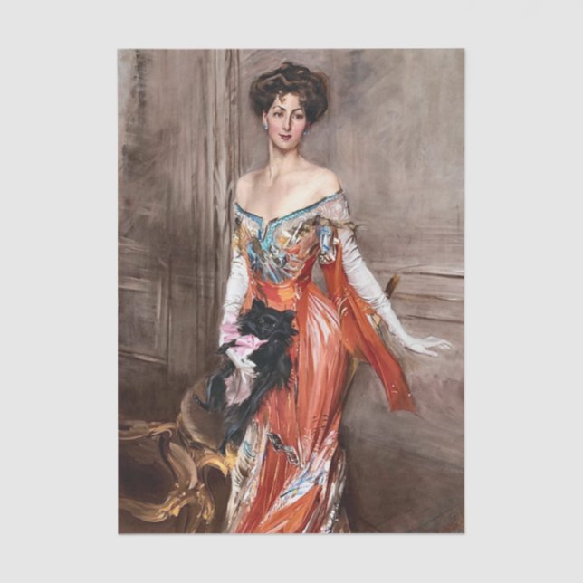 Papel De Seda Retrato de Elizabeth Wharton Drexel (1905) (Anverso)