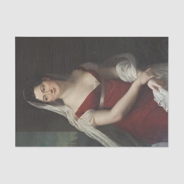 Papel De Seda Retrato de Emilie Leverd de Adele Romany (Anverso)