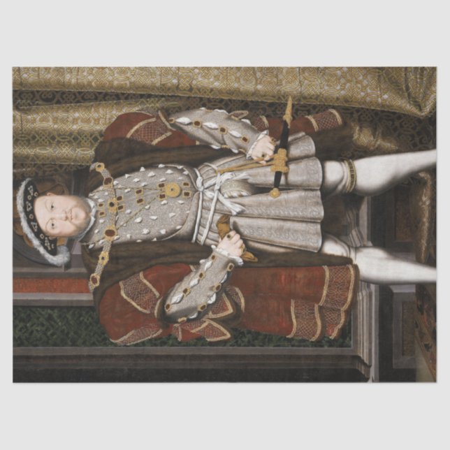 Papel De Seda Retrato de Enrique VIII (Hans Holbein el Joven) (Anverso)