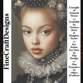 Papel De Seda Retrato de fantasía histórica de la mujer desenlac