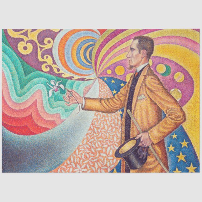 Papel De Seda Retrato de Félix Feneon, Signac (Anverso)