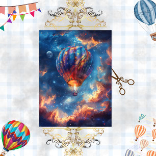 Papel De Seda Retrato de globo aerostático de pelo caliente de d