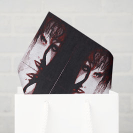Papel De Seda Retrato de hombre de música gótica post punk arte