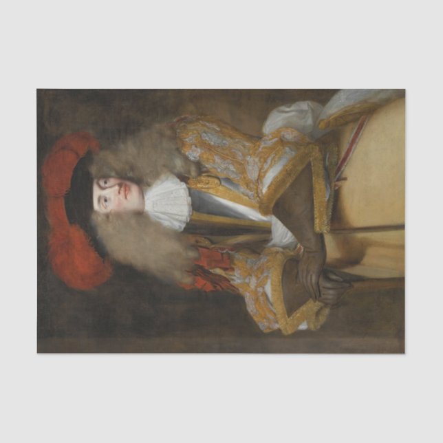 Papel De Seda Retrato de Jacques de Goyon III por Henri Gascar (Anverso)