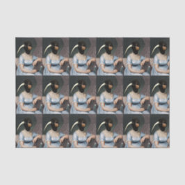 Papel De Seda retrato de Jane Austen con cabeza de pájaro