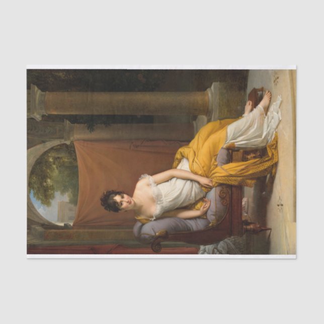 Papel De Seda Retrato de Juliette Recamier por Francois Gerard (Anverso)