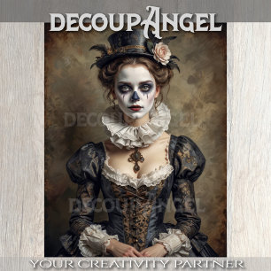 Papel De Seda Retrato de la actriz teatral histórica #1Decoupage