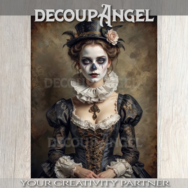 Papel De Seda Retrato de la actriz teatral histórica #1Decoupage (Subido por el creador)