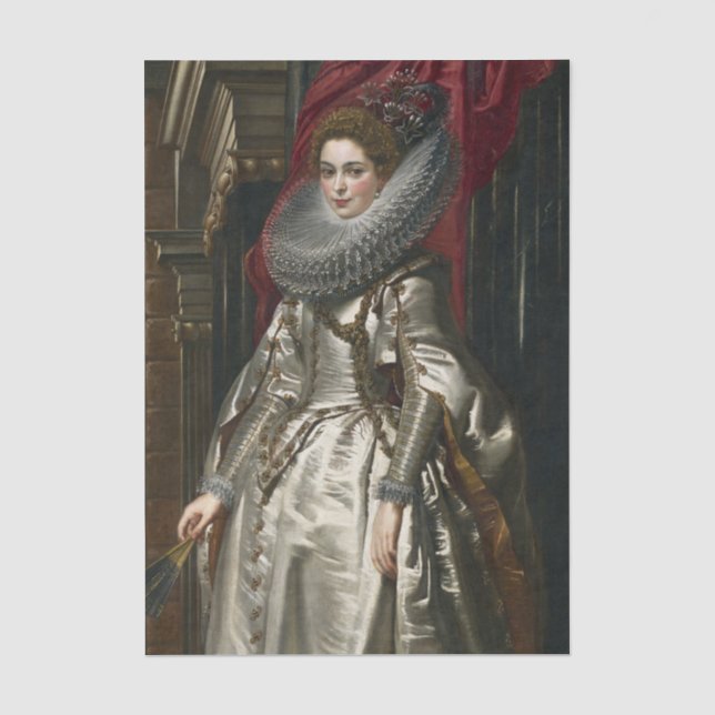 Papel De Seda Retrato de la marquesa Brigida Spinola-Doria, Rube (Anverso)