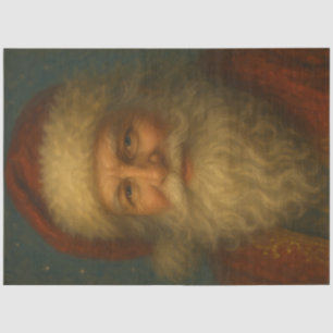 Papel De Seda Retrato de los Navidades de Santa Clásica del Viej