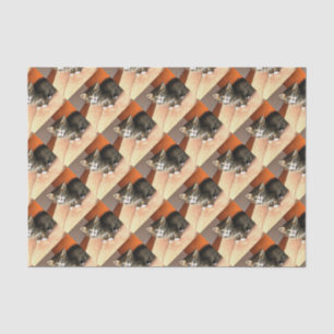 Papel De Seda Retrato de Mascota de gatitos de Tabby
