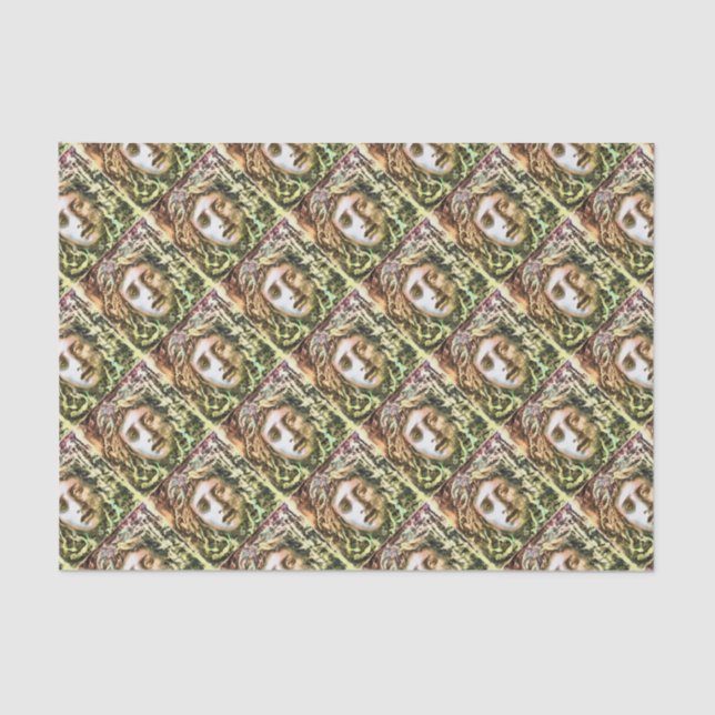 Papel De Seda Retrato de Medusa de un Gorgón (Anverso)