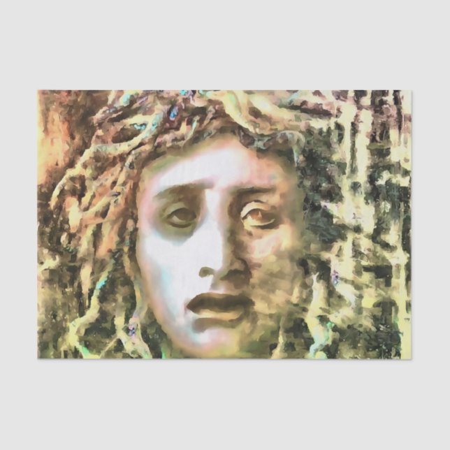 Papel De Seda Retrato de Medusa de un Gorgón (Anverso)