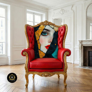 Papel De Seda Retrato de mujer abstracta decoupage de muebles