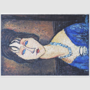 Papel De Seda Retrato de mujer, Modigliani