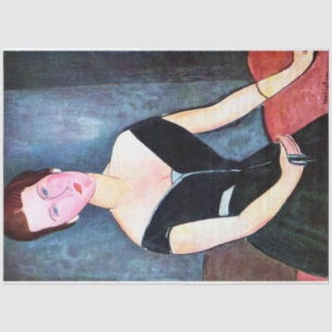 Papel De Seda Retrato de mujer, Modigliani