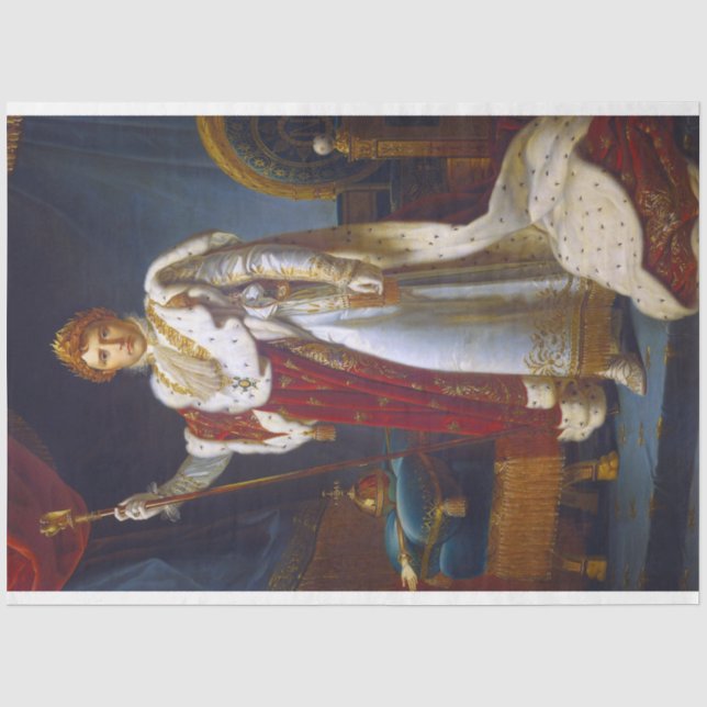 Papel De Seda Retrato de Napoleón Bonaparte, Francois Gérard (Anverso)