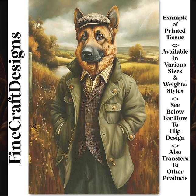 Papel De Seda Retrato de pastor alemán, desenlace horizontal CG9 (Subido por el creador)