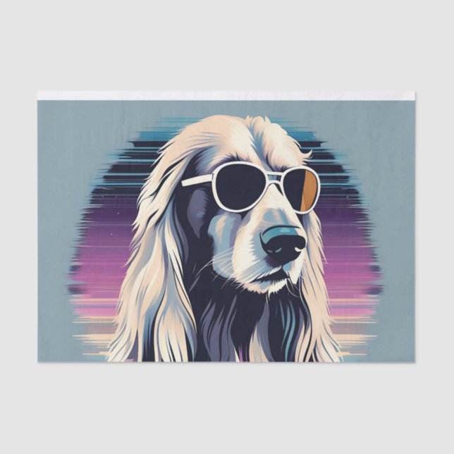 Papel De Seda Retrato de perro anidado afgano (Anverso)