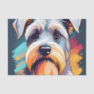 Papel De Seda Retrato de perro de Schnauzer