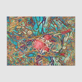 Papel De Seda Retrato de perro sicodélico de arte chihuahua