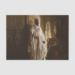 Papel De Seda Retrato de pintura de arte árabe jefe africano
